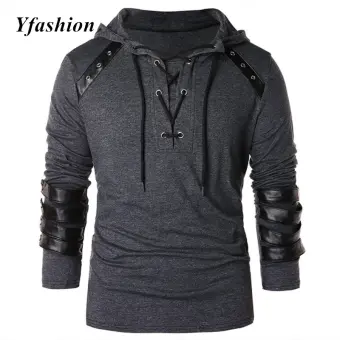 hoodie with lace sleeves