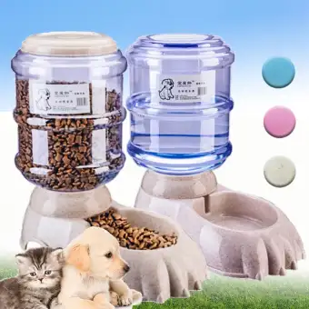 3 8l Large Automatic Pet Food Dispenser Dog Cat Feeder Water Bowl