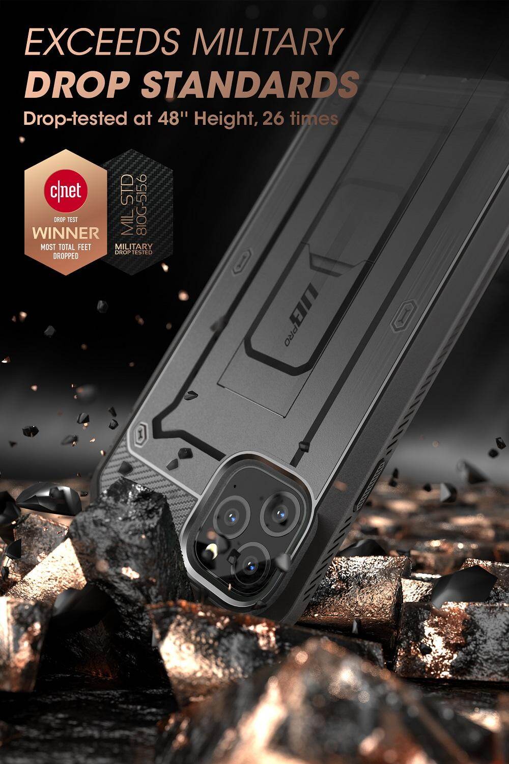 Ốp Lưng Supcase Ubpro Cho Apple iPhone 11 Pro 5.8 Inch 2019 Với Miếng Bảo Vệ Màn Hình Vỏ Bọc Giá Đỡ Chắc Chắn Toàn Thân