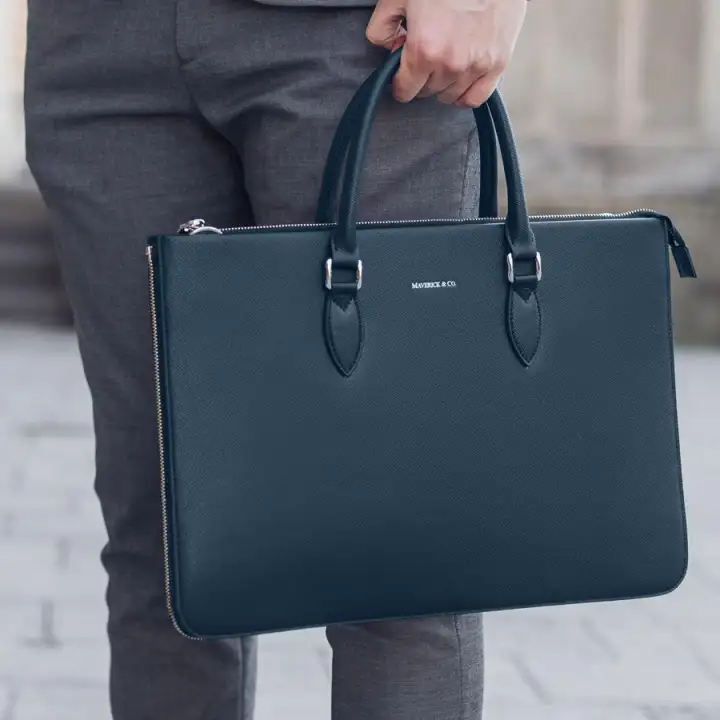 men's vegan leather briefcase