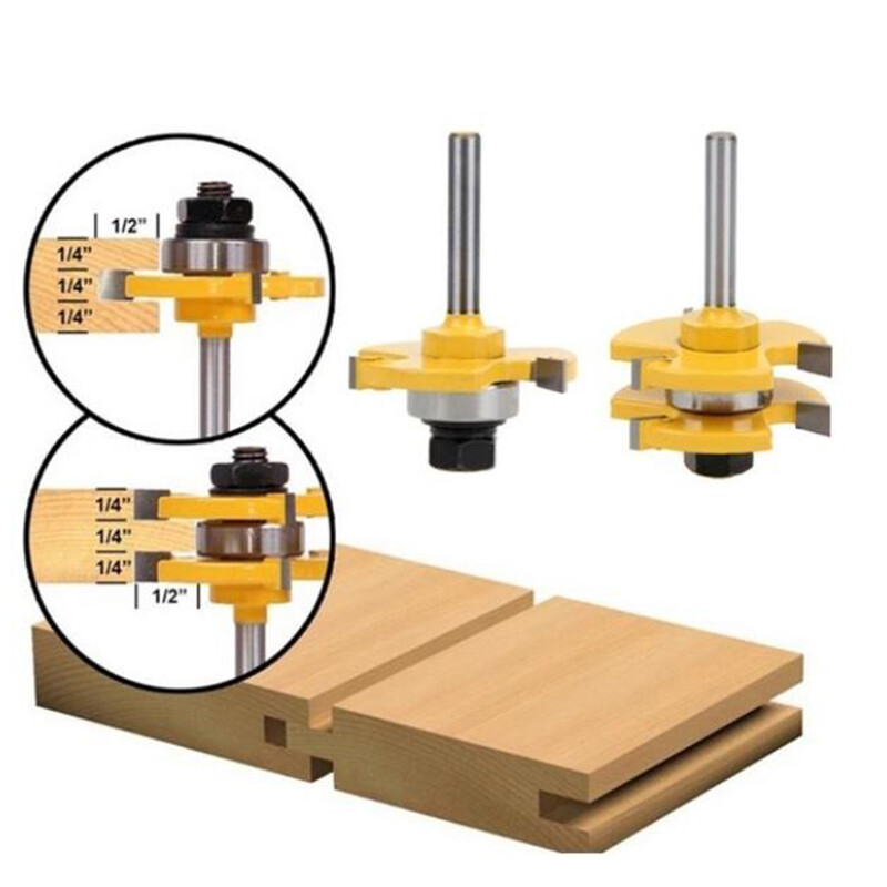 2 Chiếc/Cái/bộ Mũi Phay Lưỡi & Rãnh 3/4 Cho Dụng Cụ Chế Biến Gỗ