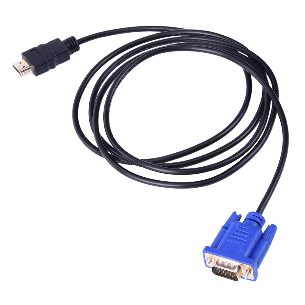 Doonjiey 1080p hdtv hdmi-compatible to vga male 15pin adapter connector cable for pc tv
