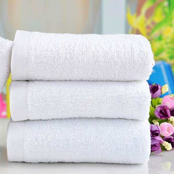 1 PC 100% Cotton Mềm Mại 60*30 cm Khách Sạn Khăn Tắm Khăn Rửa Tay Khăn Màu Trắng