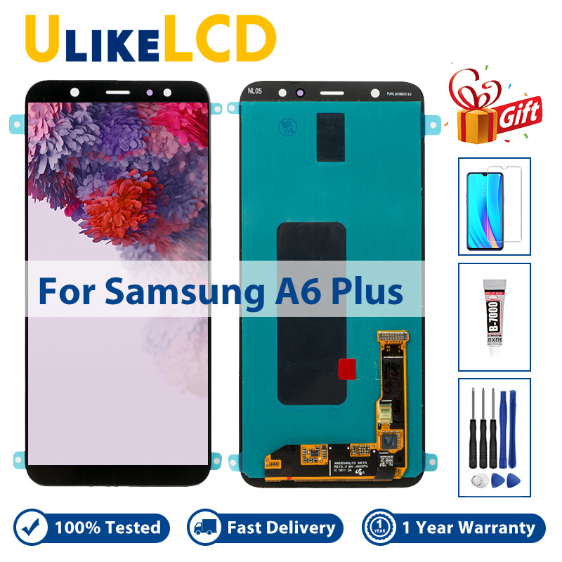 A6 plus display screen for samsung galaxy a6 plus 2018 lcd display touch screen digitizer parts for samsung a605 a605f a605fn