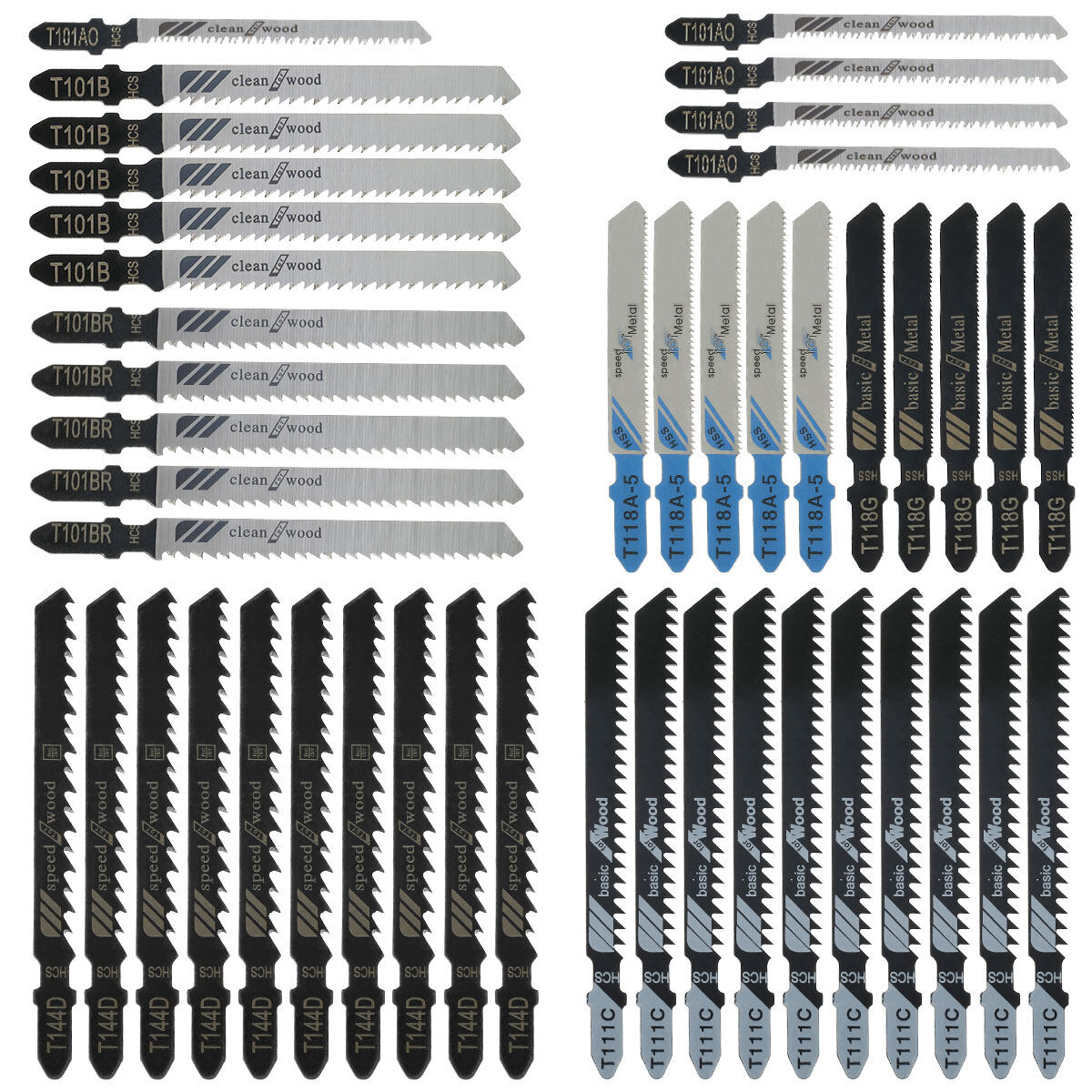 Jigsaw Blade 45pcs Jig Saw Blade Set High Carbon Steel Assorted Blades