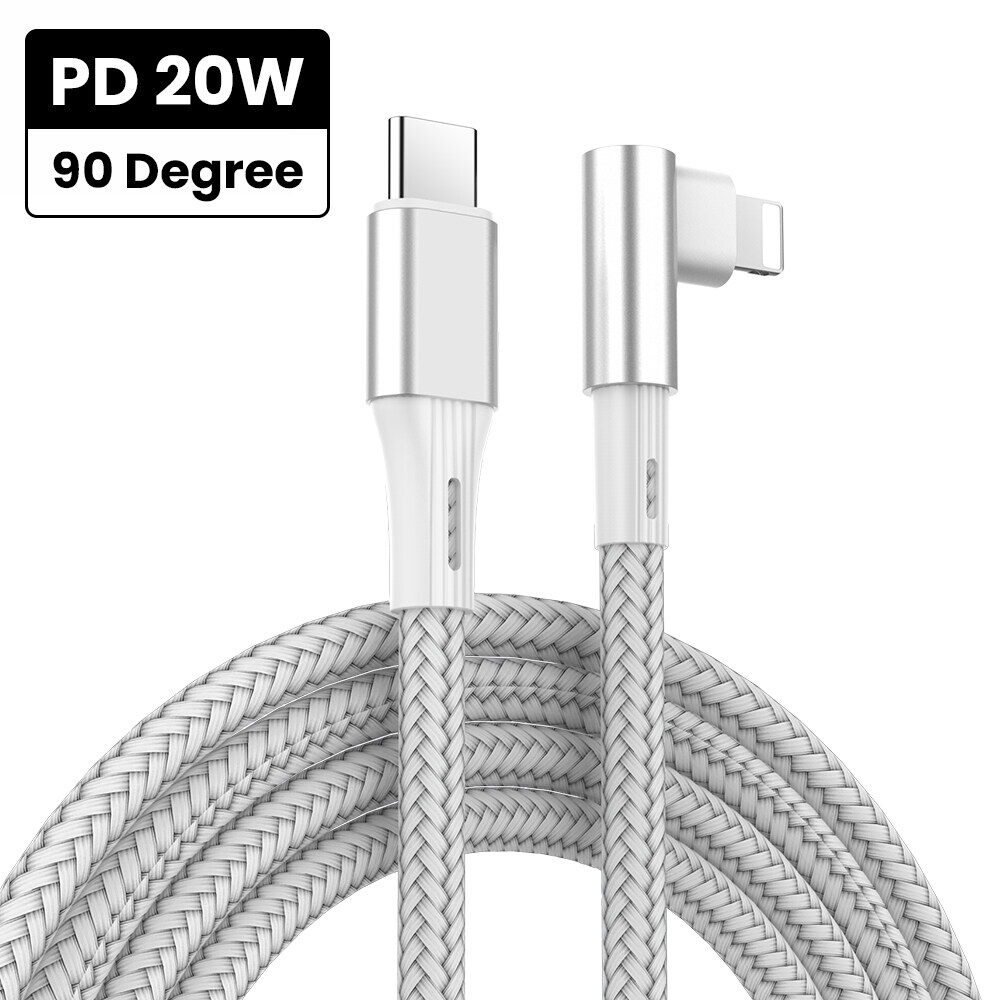 Usb C to Lightning Fast charging cable PD charger for iPhone ipad Elbow PD 20W data short 20W Type C Charger Charging Cord
