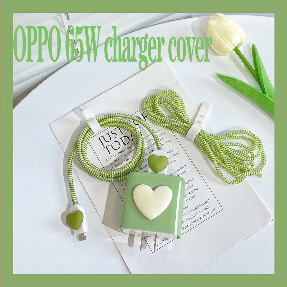 Oppo charger cover love set charger protector cover charging head power data cable mobile for oppo 65w usb prot