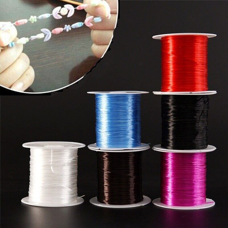 10 M/cuộn Dây Đàn Hồi Chắc Chắn Dây Pha Lê Cho Vòng Tay Đính Cườm Dây Co Giãn Tự Làm Vòng Cổ Làm Trang Sức