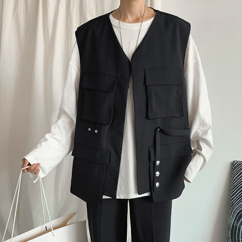 >> BÁO GIÁ ÁO VEST GHI LÊ NAM PHONG CÁCH HÀN QUỐC | Shopee Lazada Sendo Tiki mới nhất 133 Ins Dụng Cụ Vest Áo Khoác Nam Chức Năng Hàn Quốc Phong Cách Harajuku Mùa Xuân Hè Áo Khoác Không Tay Xu Hướng Cho Nam, Người Đàn Ông