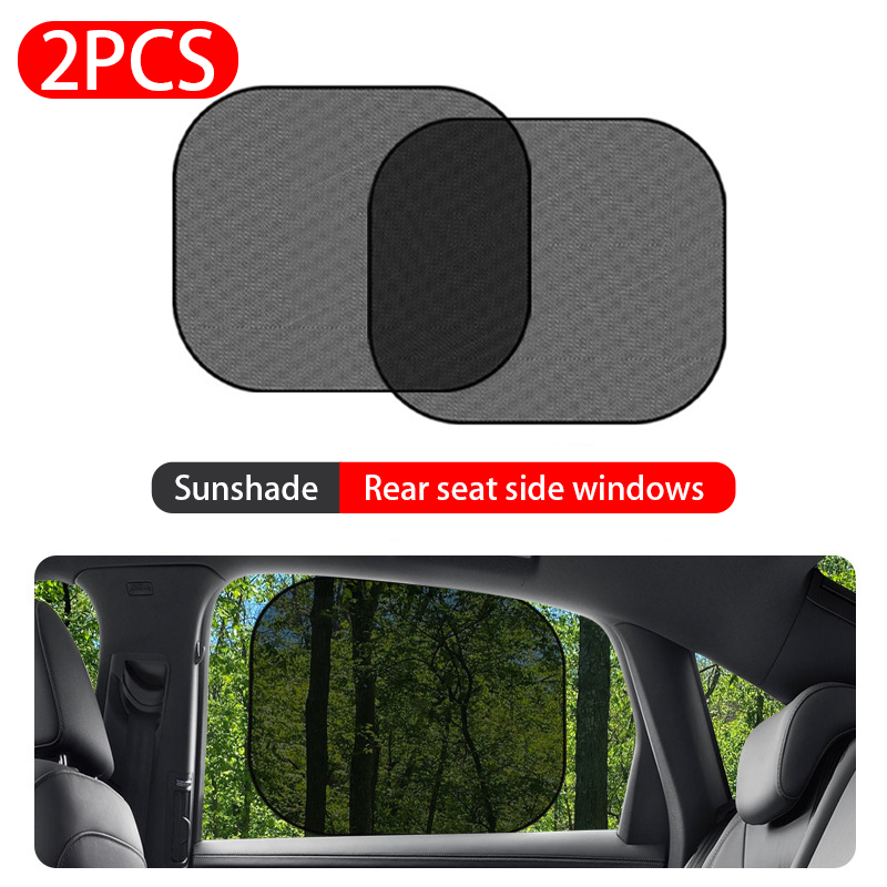 Seametal 1 pair car sun shade car curtain uv protection sunshade screen front rear window sunshade mesh sun visor for car truck suv