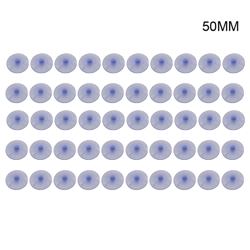 50 Pcs 7 Sizes PVC Plastic Sucker Clear Suction Cups Without Hooks Utility Sucker Pads for Decoration Glass Window Wall