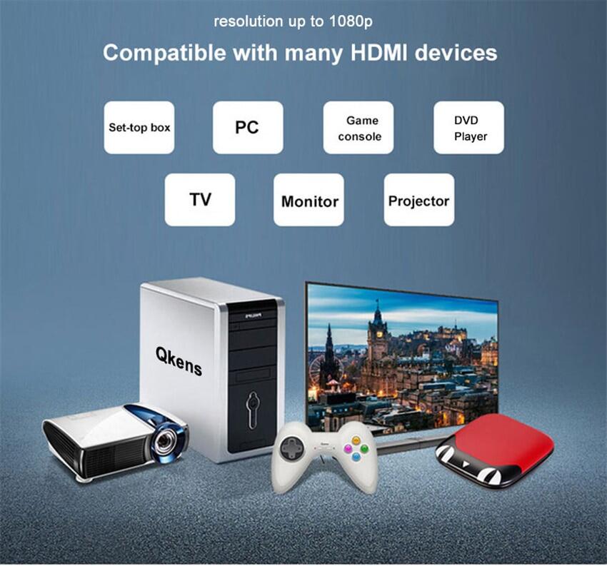 50M Wireless HDMI Video Transmitter And Receiver Extender Display Adapter Screen Share Switch For PS4 PC To TV Monitor Projector