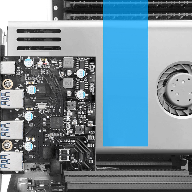 PCI-E to USB 3.0 Card Type C(1) USB A(3 ) Without Additional Power Supply PCI Express Expansion Card for Windows Mac Pro