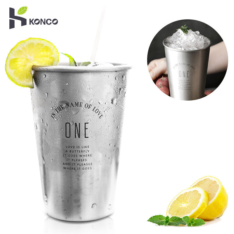 Konco 350ml Beverage Mug 304 Staineless Steel Beer Cup Coffee Milk Tea Drinkware Bottle Mug Bar Accessories