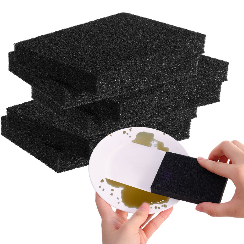 1/3/5PCS đen cục tẩy ma thuật Emery chất tẩy rửa bàn chải làm sạch descaling miếng chà xong nồi cho COOKTOP nồi miếng bọt biển trong phòng bếp