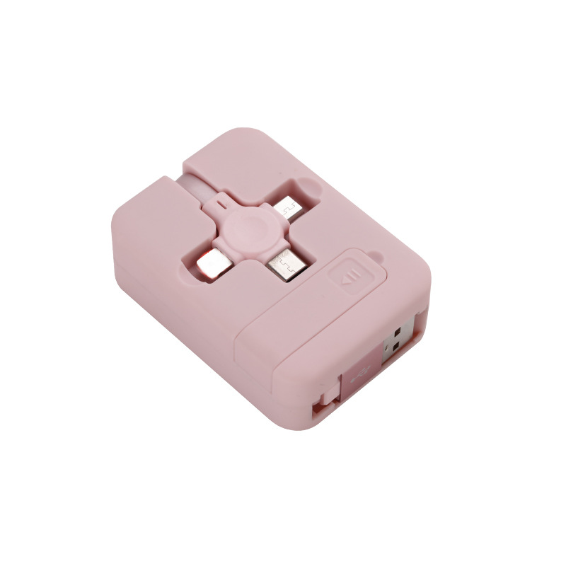 Cáp Sạc Nhanh USB Có Thể Thu Vào 4 Trong 1 Cáp USB Lightning Micro Type-C Cho Android Cáp Điện Thoại Di Động USB Type C