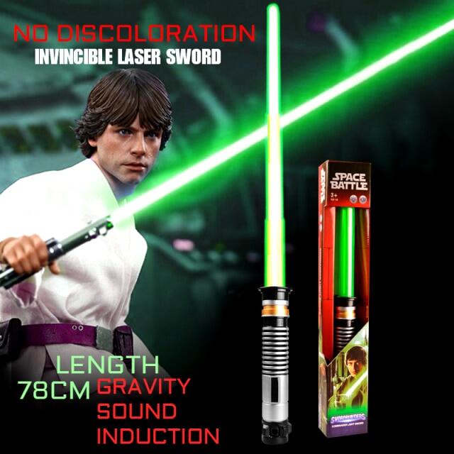 Lightsaber ของเล่นสำหรับเด็กดาบ RGB พลาสติกเรืองแสง,ชุดคอสเพลย์ไฟกลางแจ้งตัวต่อดาบของเล่นประกอบอาวุธสำหรับเด็ก