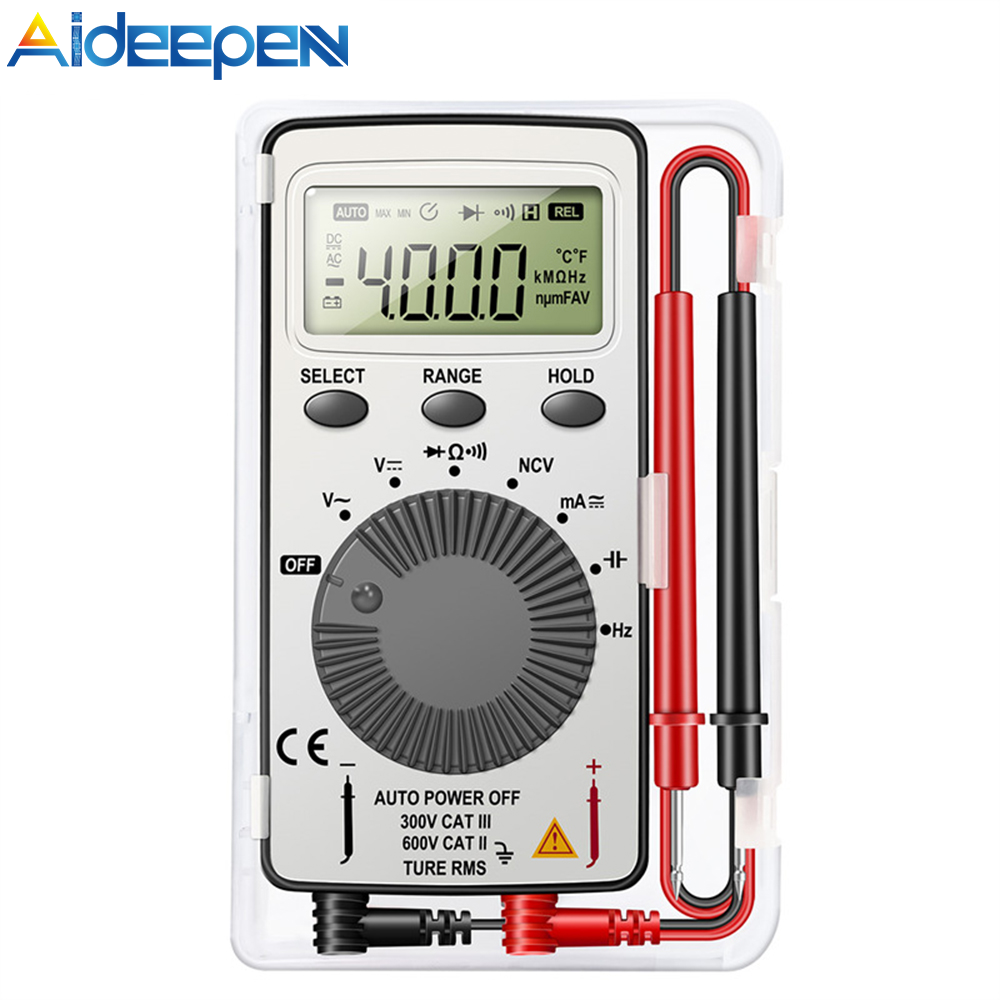 ANENG Thiết Bị Kiểm Tra Mini Đồng Hồ Vạn Năng Kỹ Thuật Số Di Động Vôn Kế Ampe Ohm Chống Cháy Có Thể Sạc Lại Tự Động Thay Đổi Phạm Vi