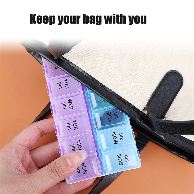 14 Lưới 7 Ngày Hàng Tuần Thuốc Trường Hợp viên thuốc Dispenser Lưu Trữ Container hộp kẹo cơ động bền Lưu Trữ Máy Tính Bảng Chủ