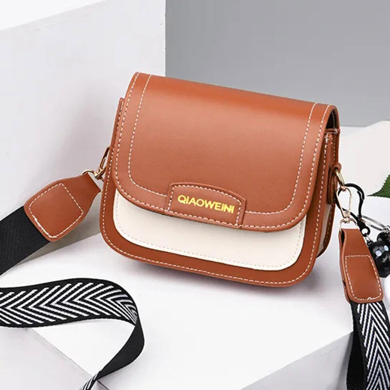 Elaccent new Korean fashion PU leather material Women messenger bags all-match female shoulder bag