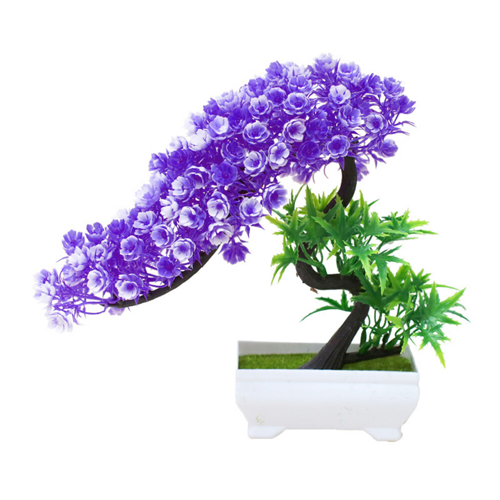 venicenight Artificial Flower Plant Tree Potted Bonsai Office Garden Party Desktop Decoration