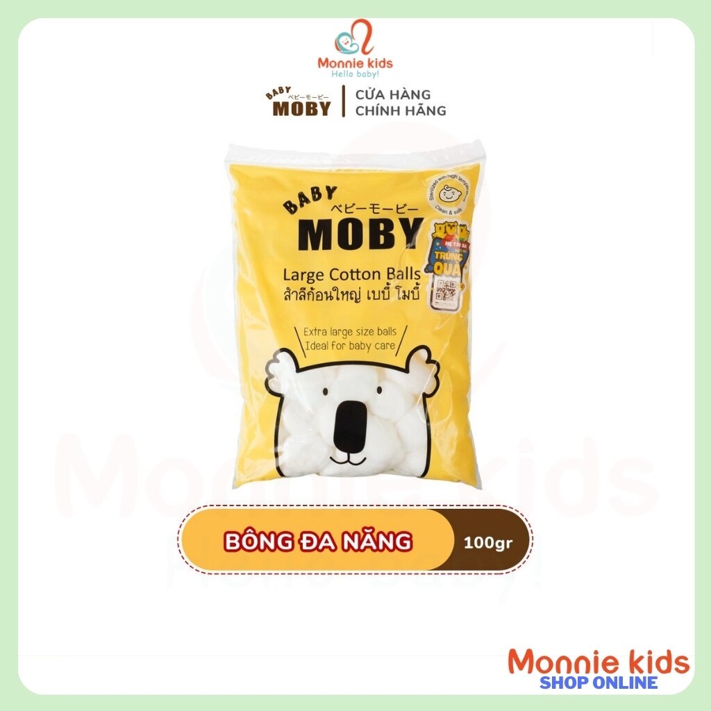 Bông gòn đa năng moby công nghệ nhật bản 100g