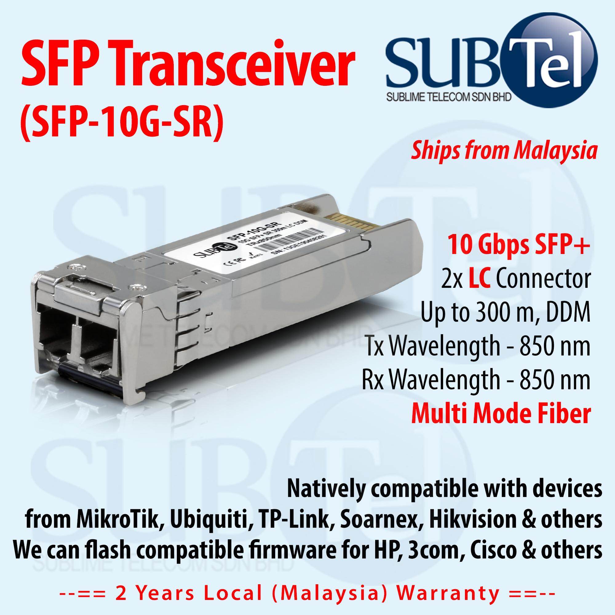 For MikroTik S+85DLC03D 10G SFP transceiver with LC connector 850nm MMF 300M
