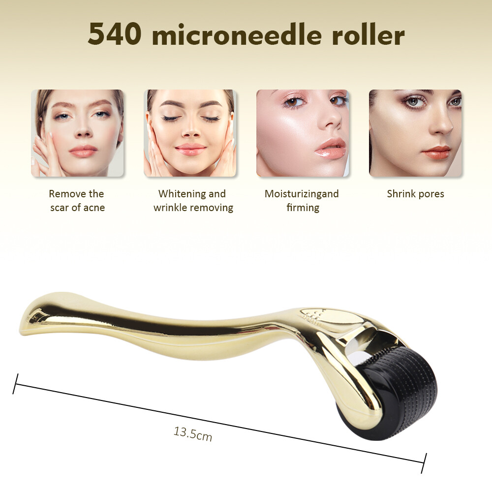 DRS 540 Derma Roller Titanium Need-les 0.2/0.25/0.3mm Need-le Length Micro Need-les Roller Manual Microneedling Skin Care Tool