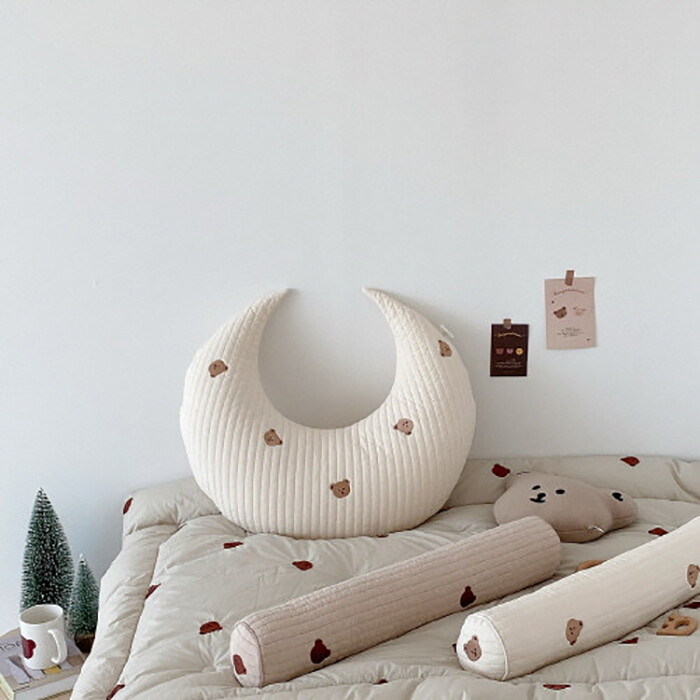 Multi-function Newborn Nursing Pillow Baby Sleeping Pillow - Removable Cotton Moon Pillow Sofa Cushion Home Decor