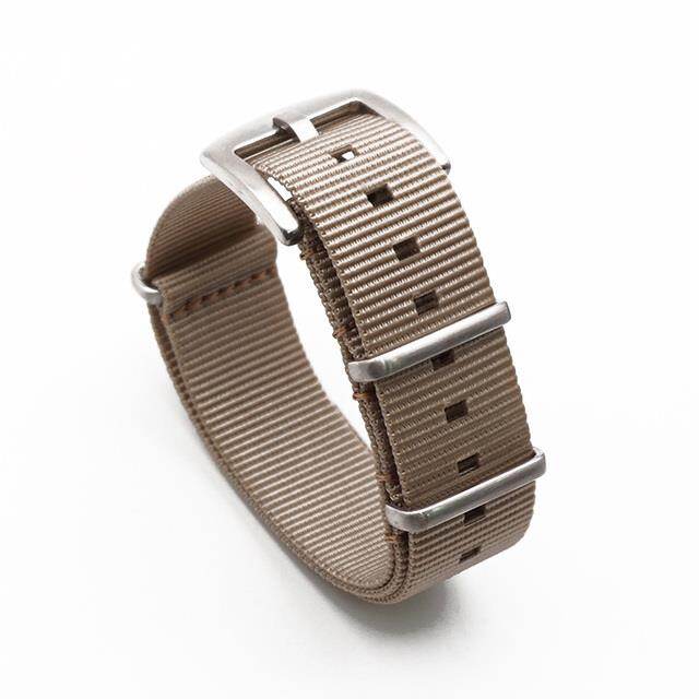 Premium Quality Herringbone 20mm 22mm Grey Watch Band Nylon Nato Strap For Military Watch Men Accessories