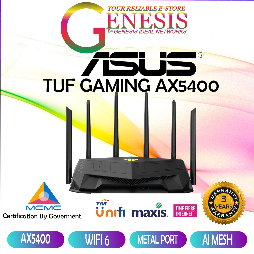 ASUS TUF Gaming AX5400 Dual Band WiFi 6 Gaming Router with dedicated ...
