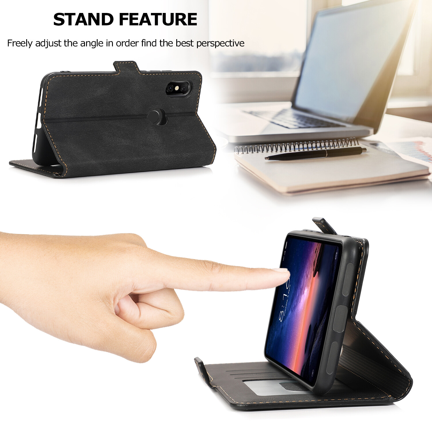 Ốp Cho Xiaomi Redmi Note 5 Pro/Redmi Note 6 Pro/Redmi Note 7 Pro Bao Da Dạng Ví Lật, Giá Kẹp Đóng Nam Châm Vỏ Bọc Khe Cắm Thẻ