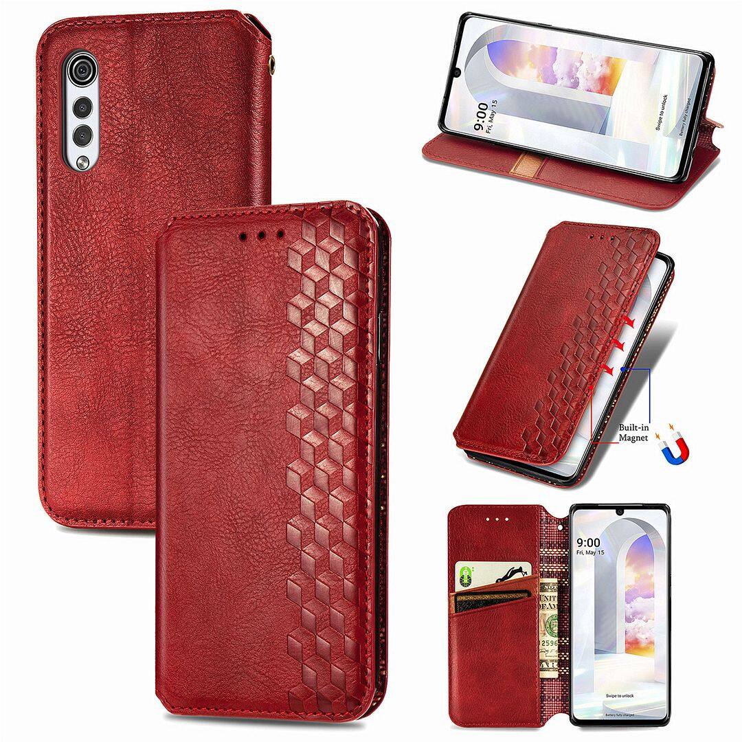 FAYANGRIES For LG Velvet 5G (6.8 ) Case, Classic Solid color Phone Casing Succinct Flip Magnetic Non-slip PU Leather Cover Stand Support Bracket Wallet