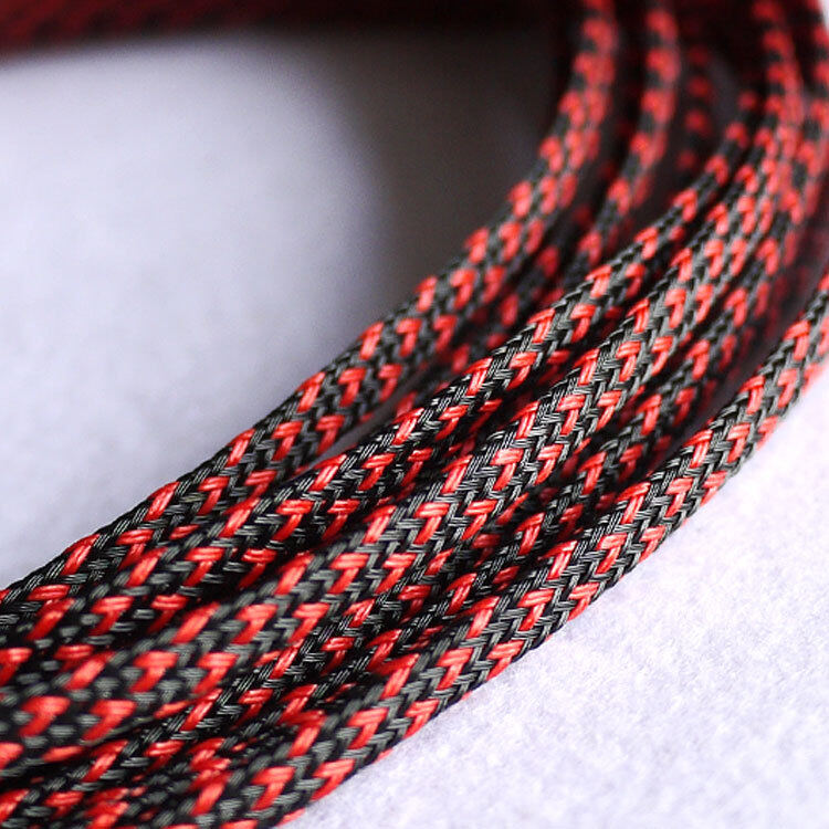 4mm Tight Braided PET Expandable Sleeving Cable Wire Sheath Harness Line Protector Cover Sheath -5meters