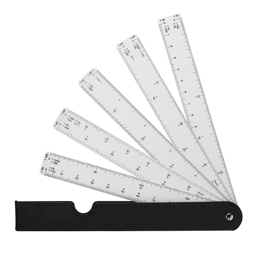 Fan Folding Scale Ruler Technical Drawing Scale Multifunctional ...