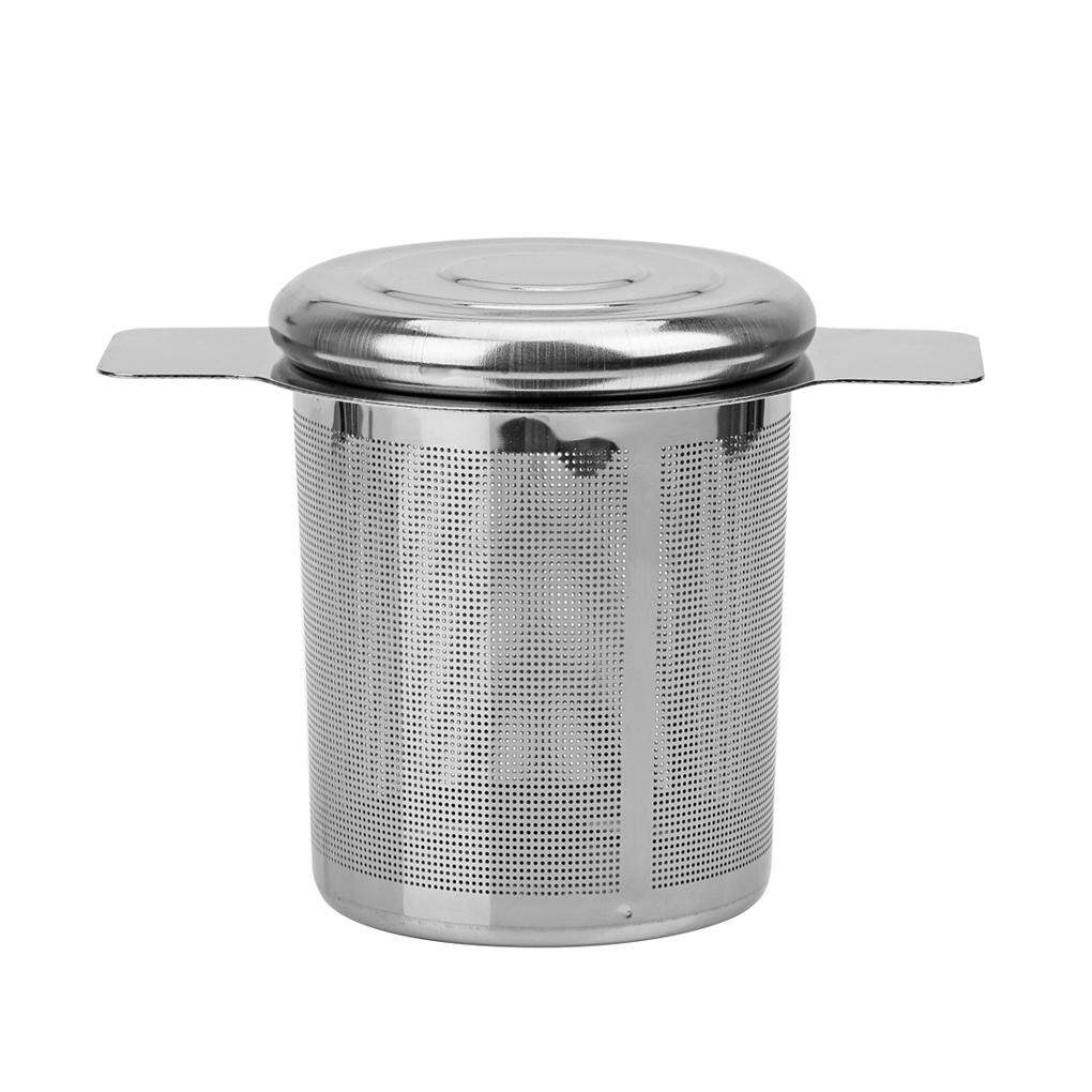 Infuser Coffee Mesh Fine Lid Stainless Steel Filters Tea Strainer