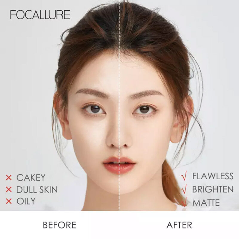 FOCALLURE Phấn Phủ Mờ Nhẹ Kiểm Soát Dầu Tối Đa