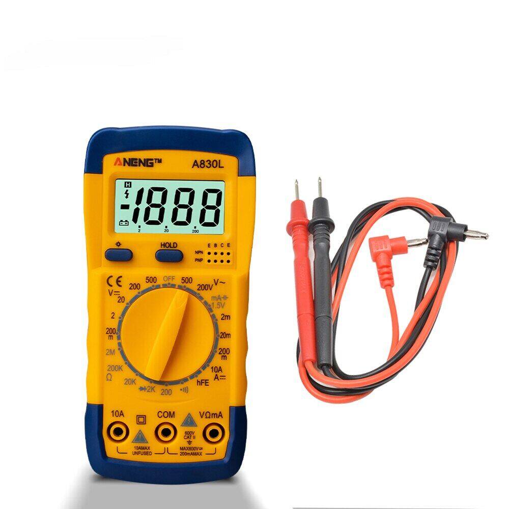 Shockley LCD Digital Multimeter A830L AC DC Voltage Diode Freguency Multitester Current Tester Luminous Display with Buzzer Function