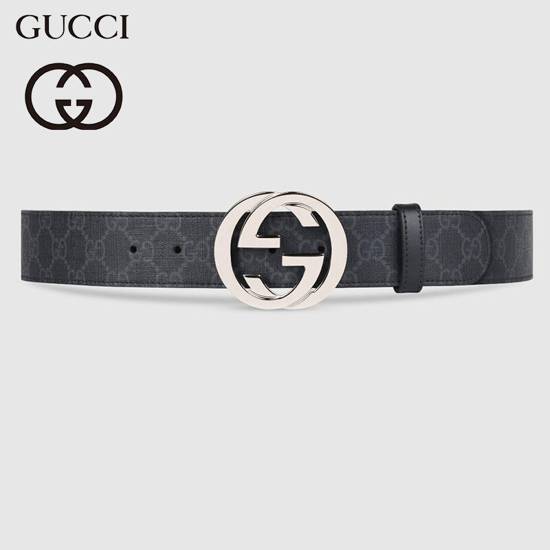 Original G+ Belt Luxury Brand Classic GG Buckle Printed Canvas Belt