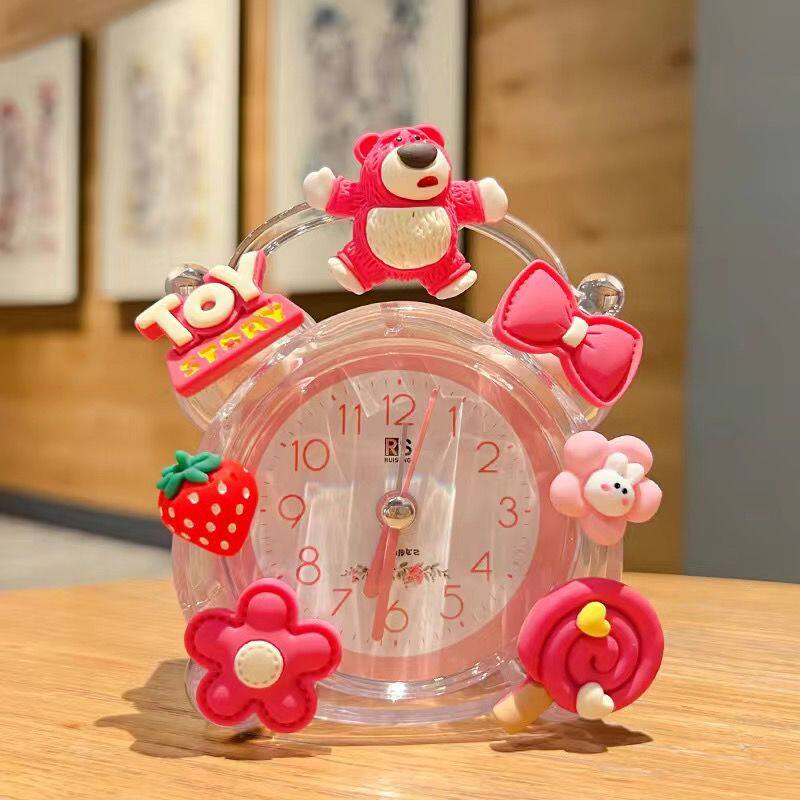 Alarm clock cartoon cute children's alarm clock student dormitory alarm home bedroom lazy mute clock wake up clock