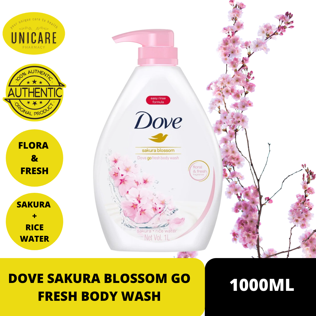 DOVE SAKURA BLOSSOM GO FRESH BODY WASH SAKURA + RICE WATER (1L) | Lazada