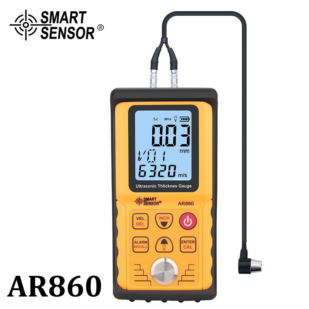 Ultrasonic Thickness Gauge Digital Sheet Metal Measuring Range 1.0 To
