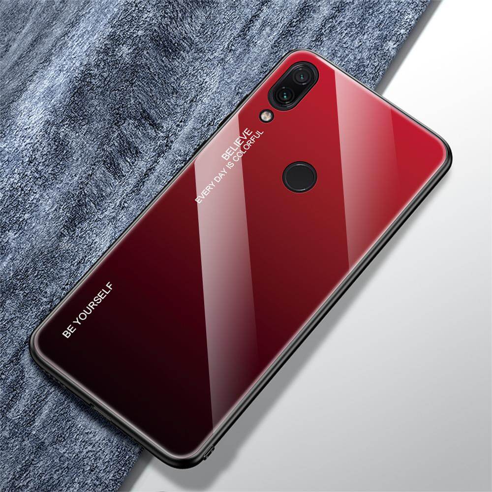 RTY Casing For VIVO Y11 Y19 Y17 Y12 Y15 Y12i Y85 VIVO V15 V15 Pro VIVO S1 VIVO V9 V9 Youth VIVO V20 VIVO V20Se VIVO V20 Pro Gradient Tempered Glass Case Luxury Colorful Gradient Tempered Glass Protective Slim Back Cover Phone Case