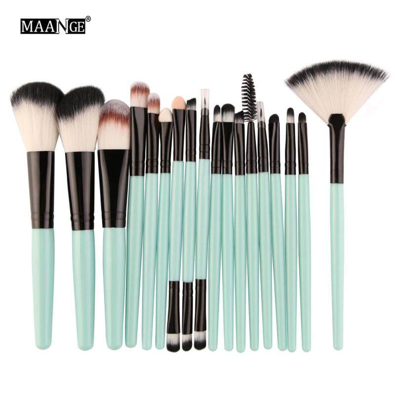 MAANGE 18 Chiếc Comestics Trang Điểm Bộ (Xanh & Đen)