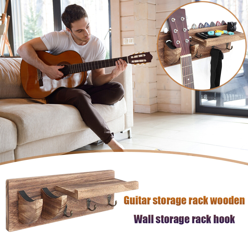 Guitar Hanger Hook Holders Wooden Wall Mount Stand Bracket Display Rack