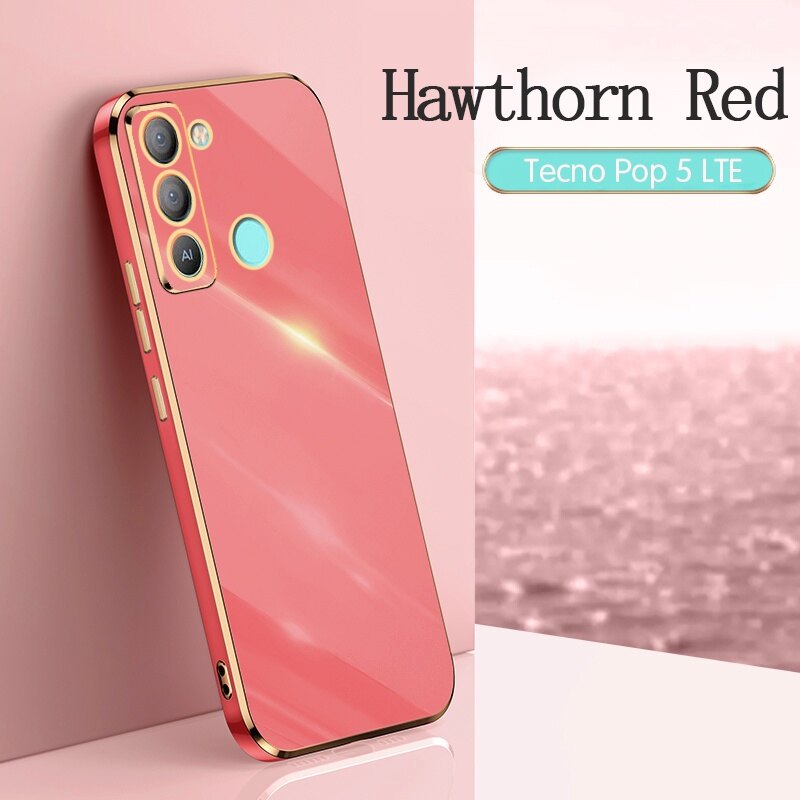 Tecno Ốp POP 5 Lte Ốp Lưng Mạ Điện Silicon Mềm Chống Sốc Ốp Điện Thoại Tecno POP5 Lte