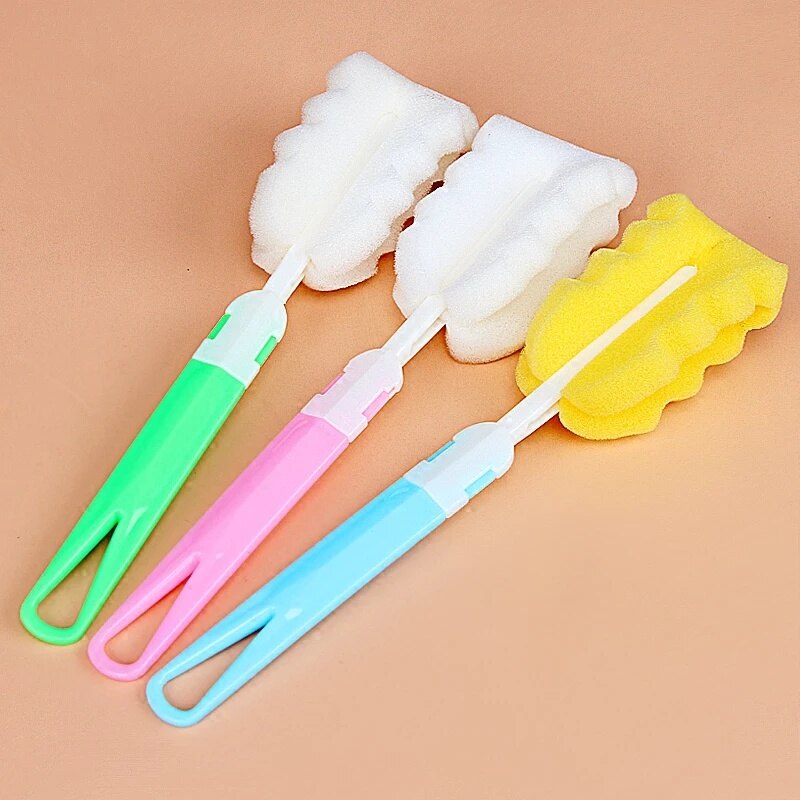 【Bảo Vệ Trang Nhã 】Dụng Cụ Vệ Sinh Rửa Nhà Bếp Tháo Rời Được, Bàn Chải Cốc Có Tay Cầm PP, Bàn Chải Rửa Cốc Có Thể Tháo Rời Bằng Nhựa