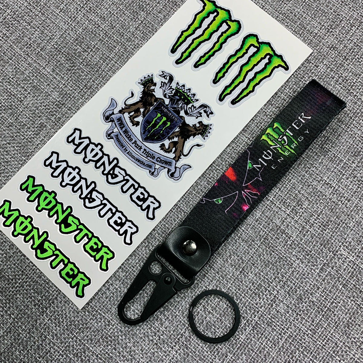 Nhãn Dán Phản Quang Monster Energy 3M, Với Móc Chìa Khóa Dây Đeo Bền Cho Xe Máy Móc Chìa Khóa