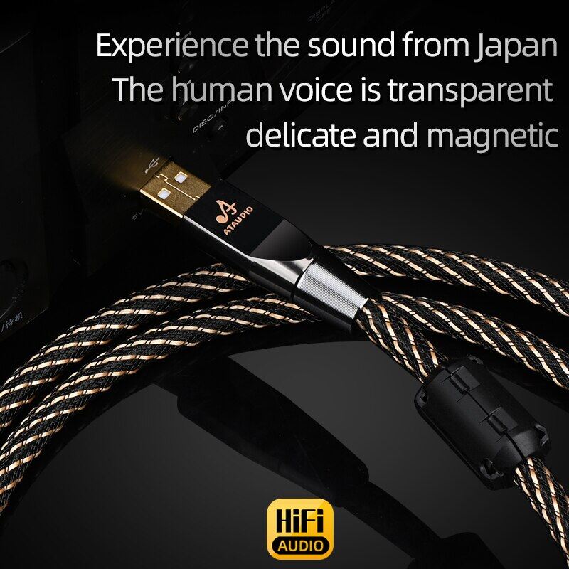 Hifi USB Cáp OTG loại USB A Để B Cáp USB 6N OFC Loại C Để Loại B cáp truyền âm thanh Giải Mã Dac Card Âm Thanh A-B Lá Chắn USB Cabl