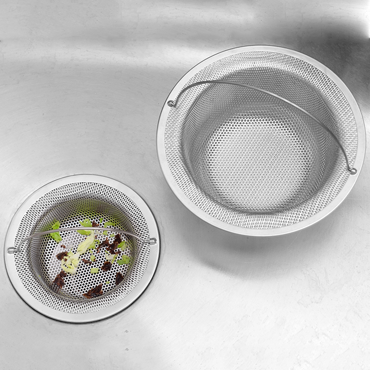LITCHII Kitchen with Handle Bathroom Filter Fine Mesh Waste Stopper Colander Sink Drain Strainer Basket Catcher